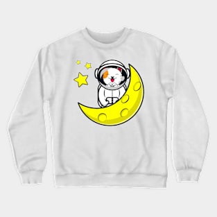 Cute cat astronot cartoon Crewneck Sweatshirt